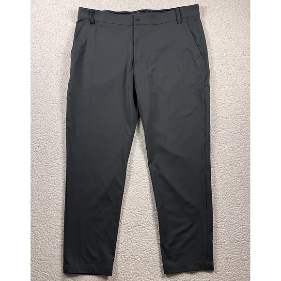 Nike Active Pants Mens 38x32 Black Straight Leg Golf Athleisure Casual Trouser - Picture 1 of 9